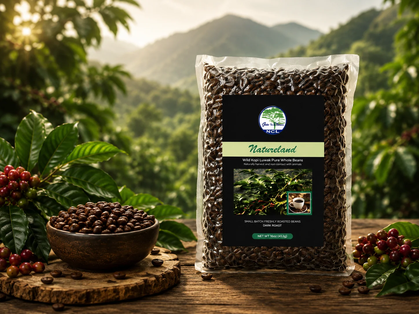 Natureland coffee grown in Vietnam