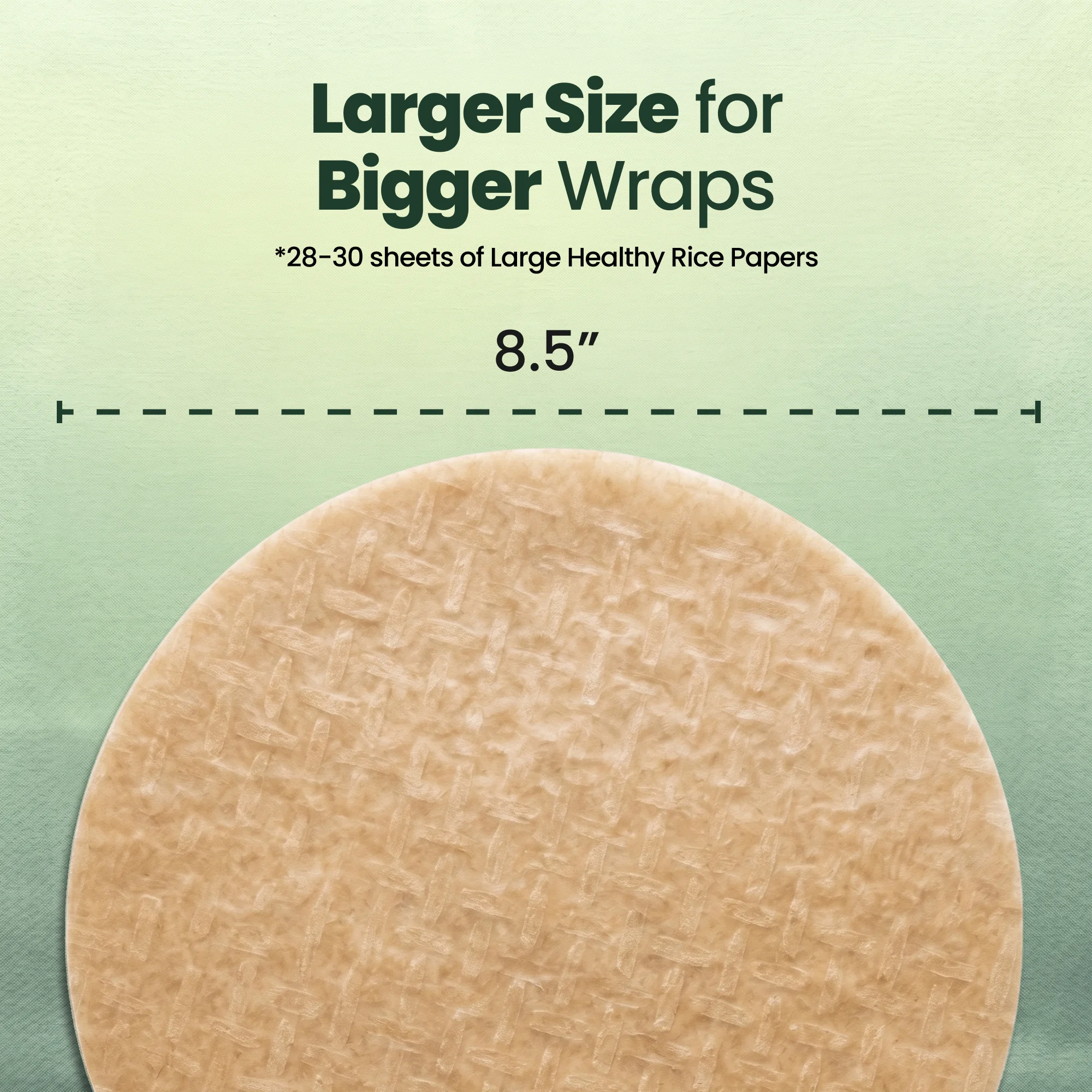 Brown Rice Paper Wrappers Large 8.5 Inch photo 2