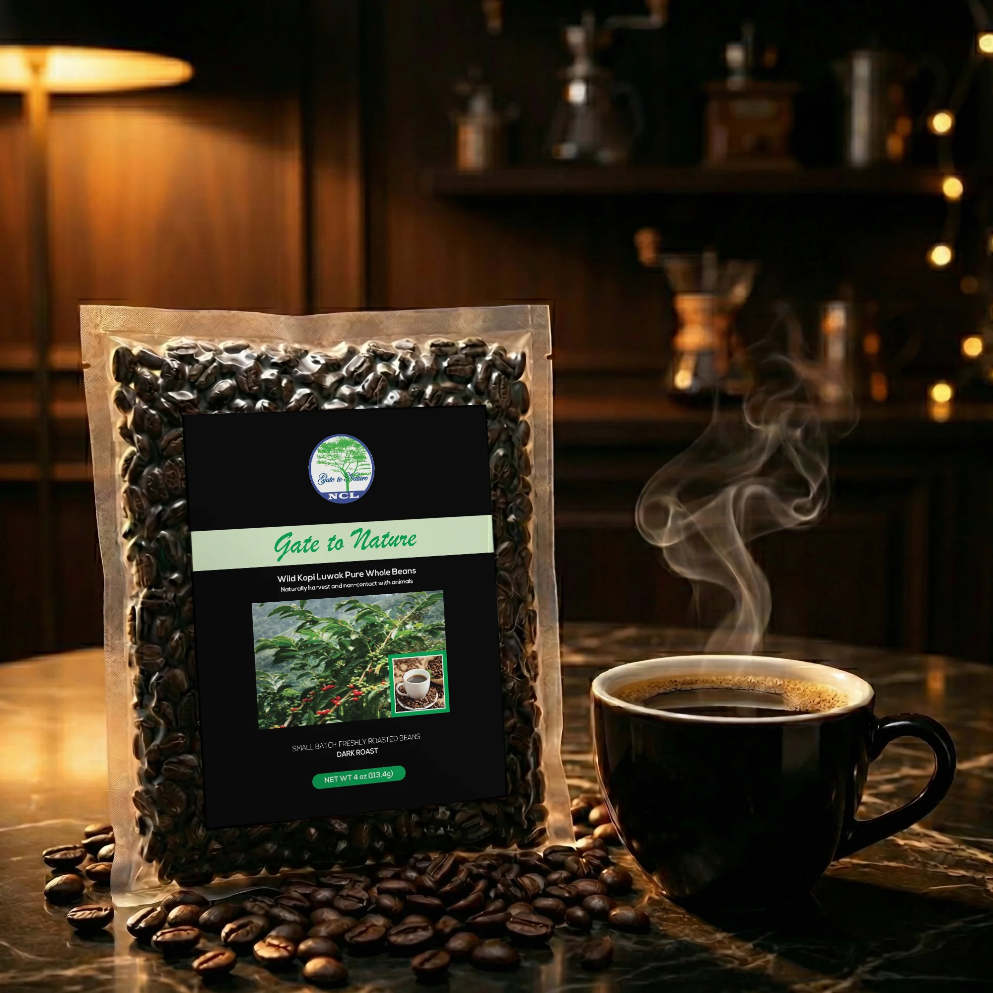 Wild Kopi Luwak Dark Roast Coffee Beans photo 3