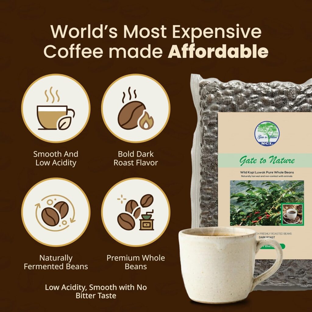 Wild Kopi Luwak Dark Roast Coffee Beans 10oz photo 4